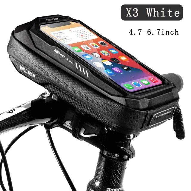 Waterproof Bicycle Front Frame Bag with Touchscreen Phone Mount