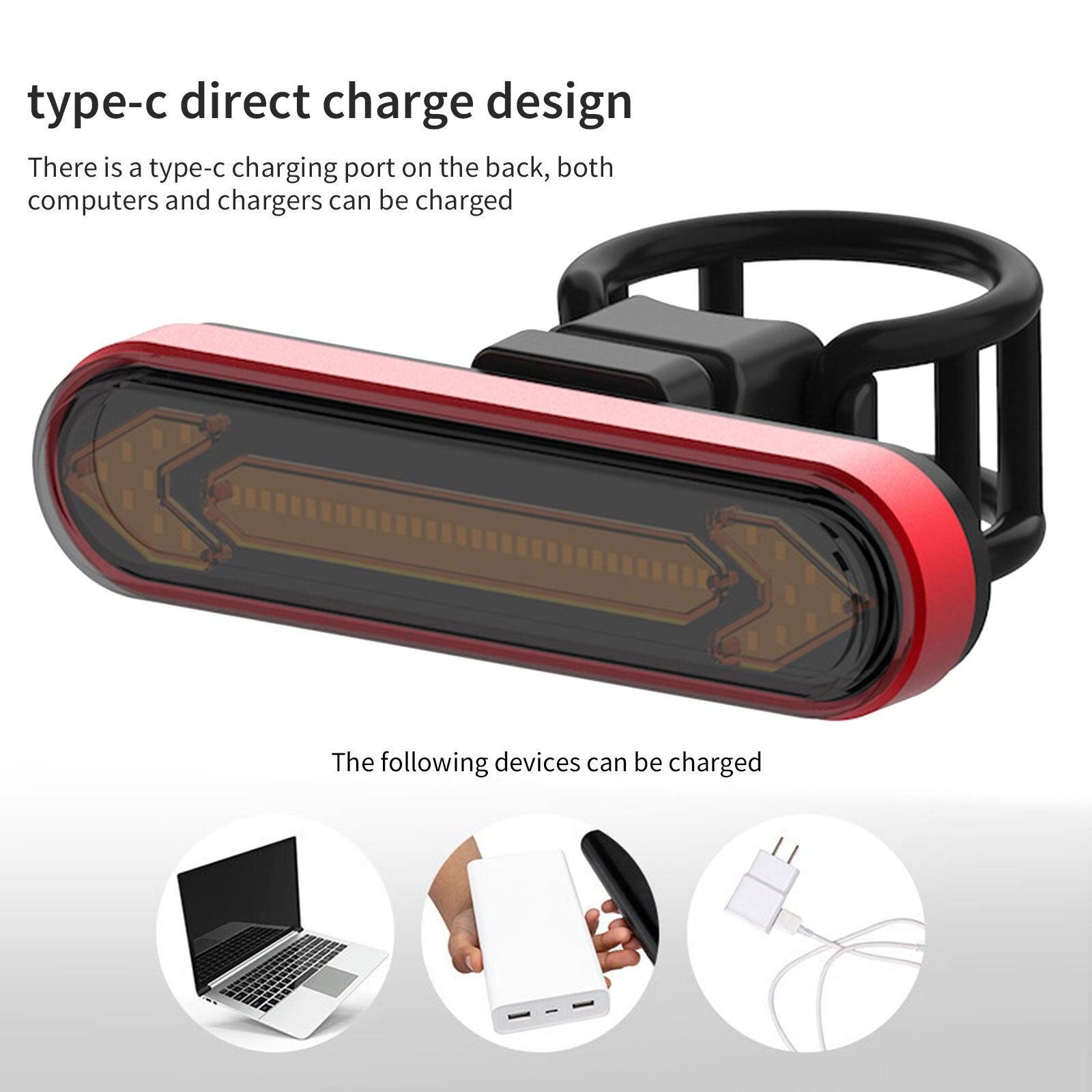 Wireless LED Bike Turn Signal Taillight with Remote Control