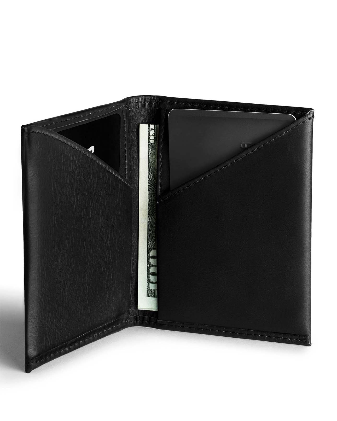 The Slim Bifold Black Top-Grain Italian Leather Wallet