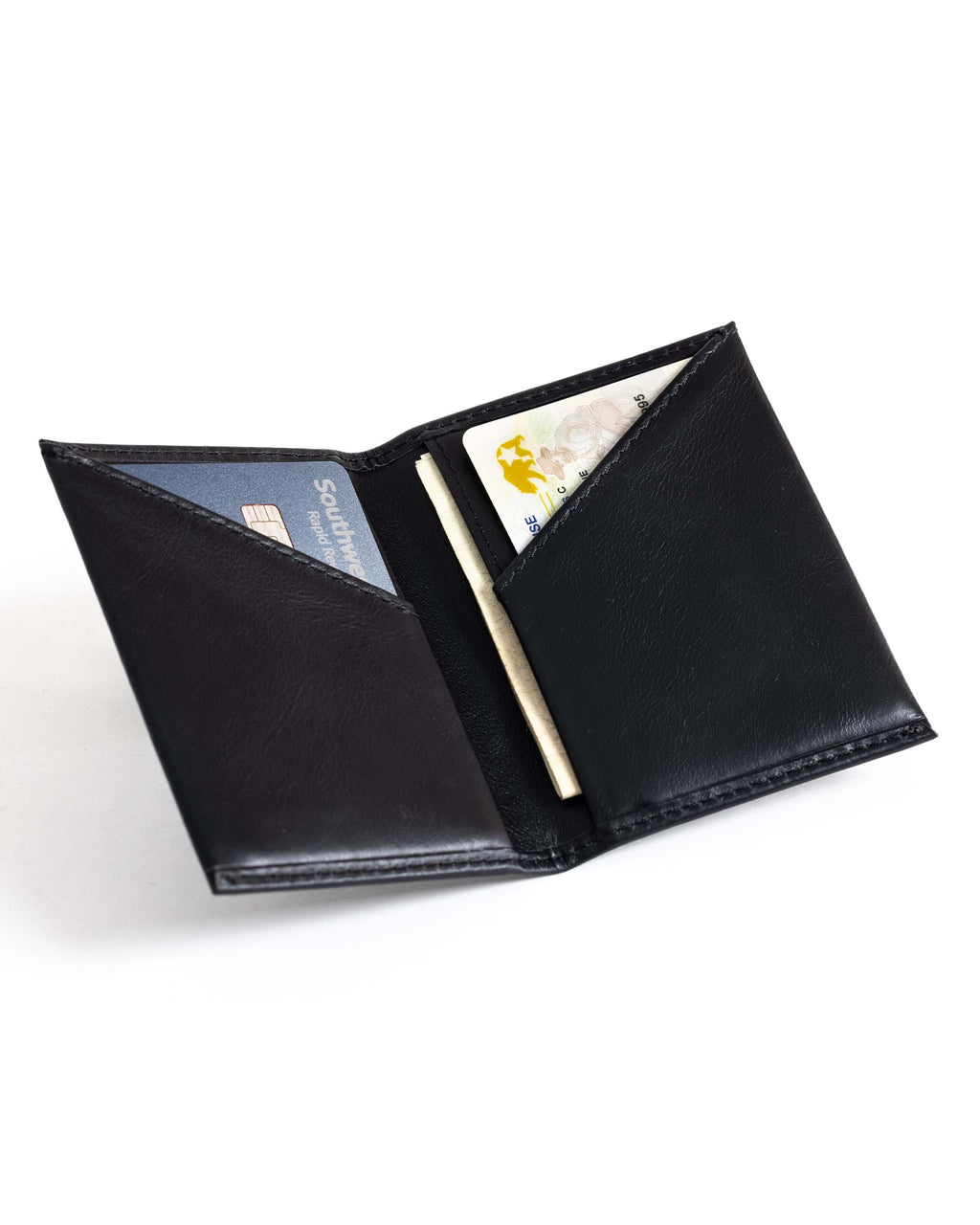 The Slim Bifold Black Top-Grain Italian Leather Wallet