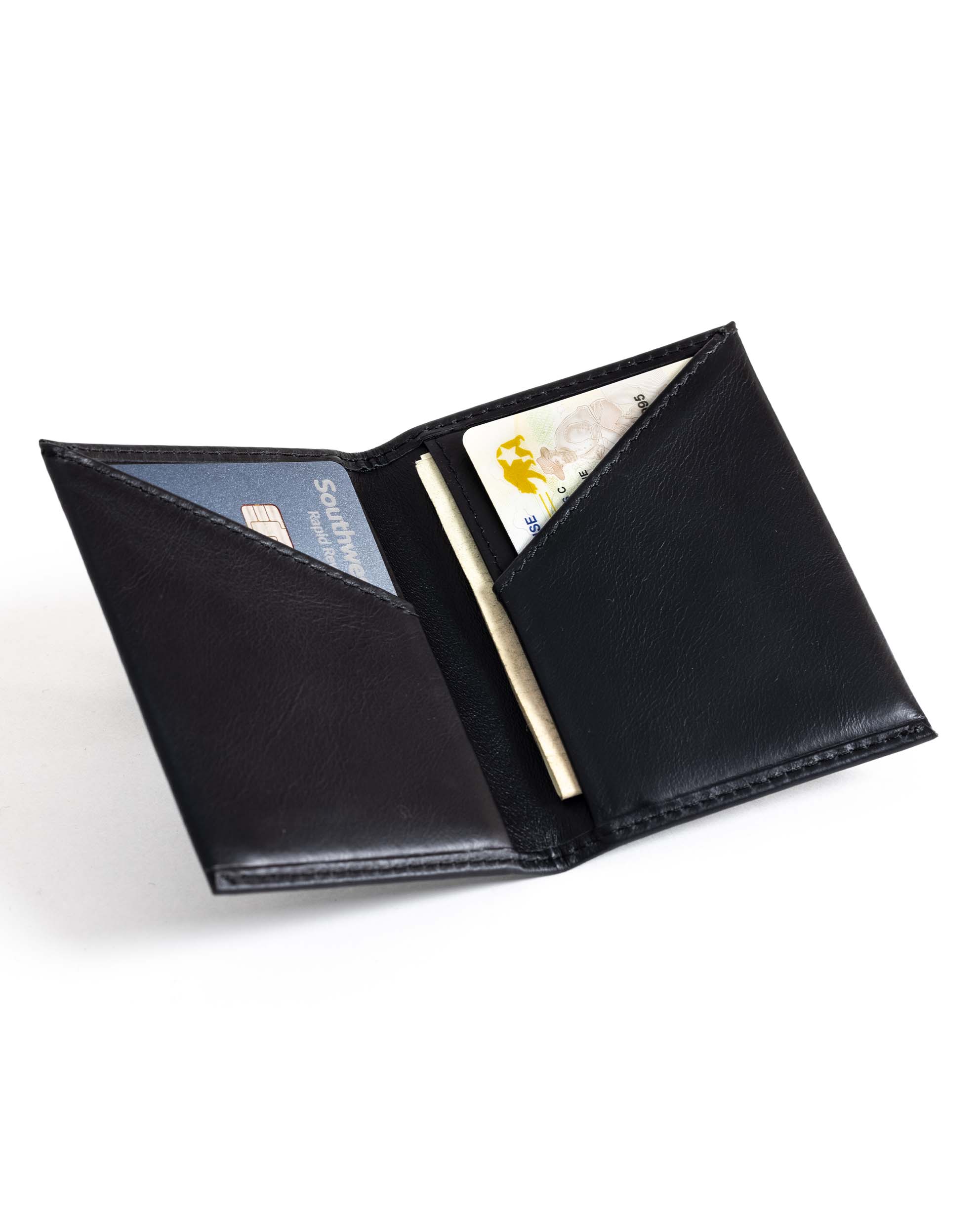 The Slim Bifold Black Top-Grain Italian Leather Wallet