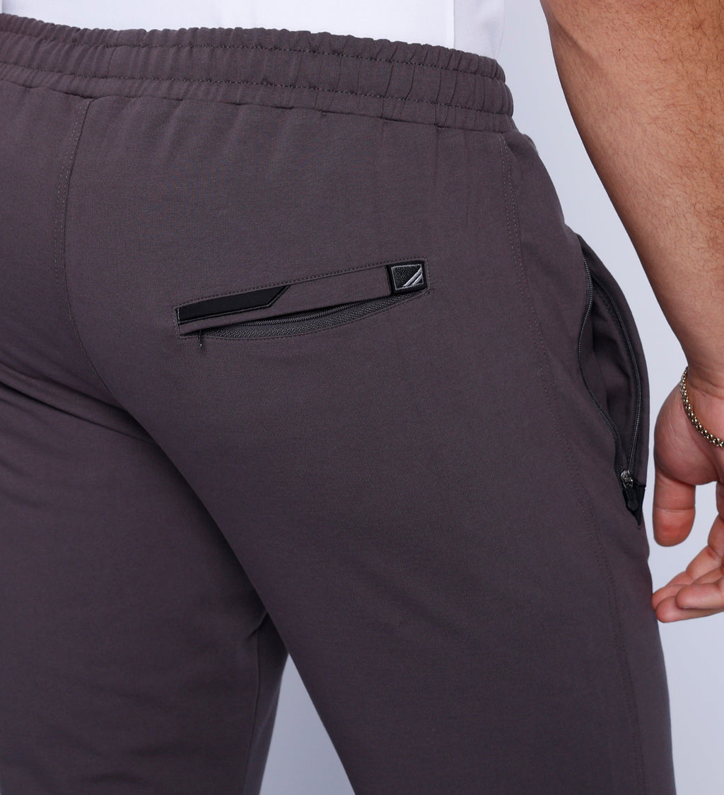 Men's Athletic Straight Fit Sweatpants in Charcoal Grey - Image 10