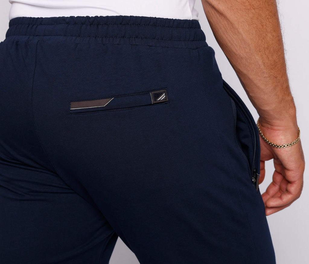Men's Tall Fit Athletic Sweatpants in Navy Blue - Image 4
