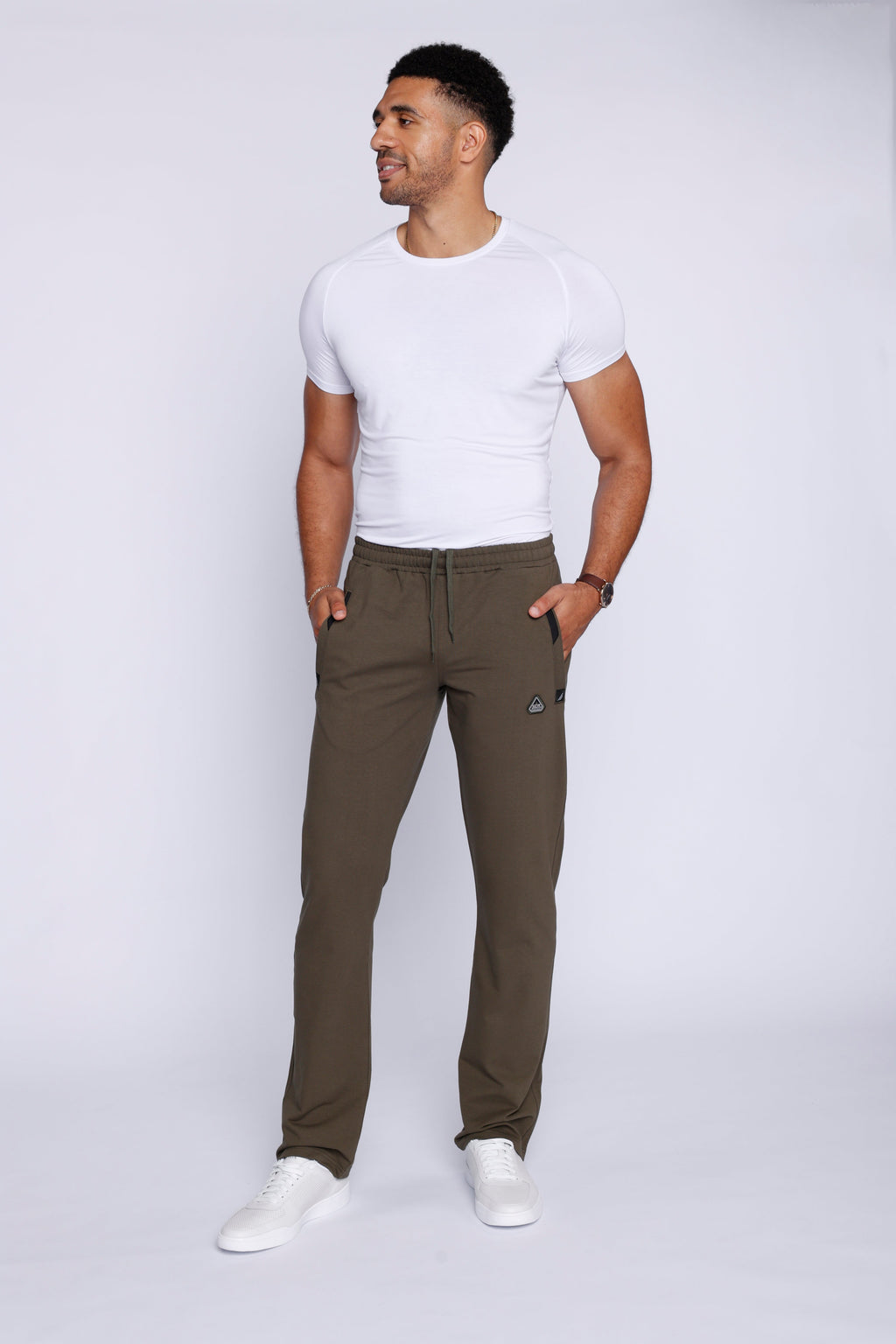 Men's Athletic Straight Fit Sweatpants in Charcoal Grey - Image 40