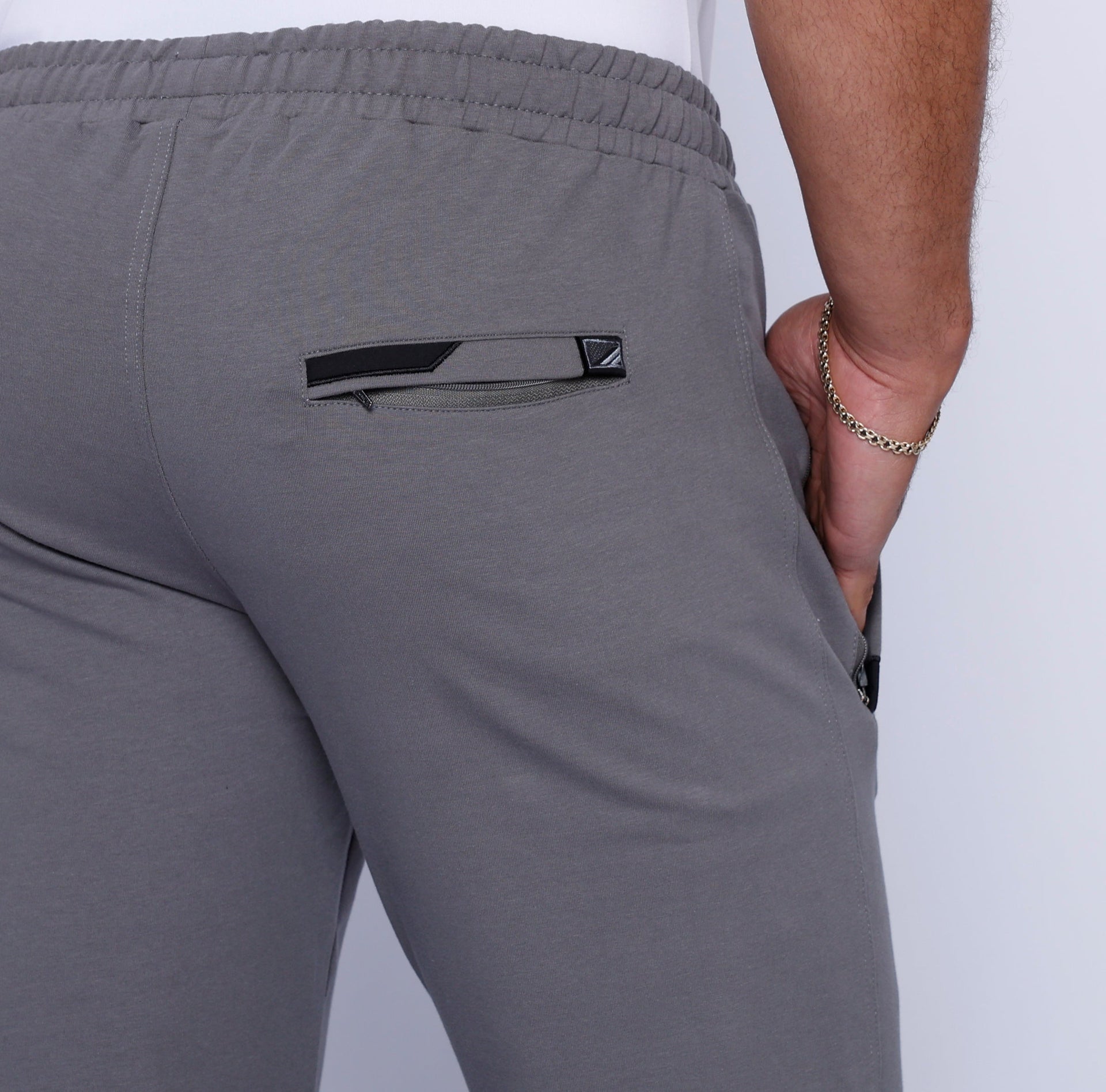 Men's Athletic Straight Fit Sweatpants in Charcoal Grey - Image 5