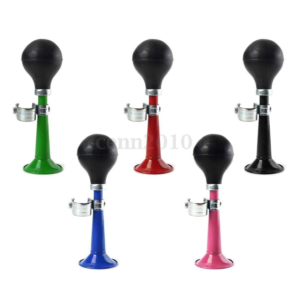 Sporty Metal Bike Horn with Rubber Squeeze Bulb for Kids