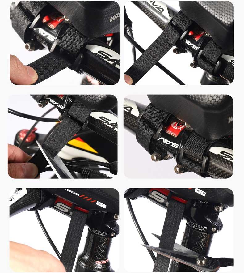 Waterproof Bike Frame Bag with Touchscreen Phone Mount - Black