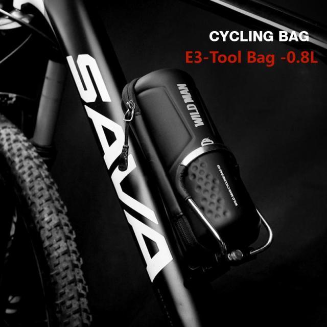 Waterproof Bike Frame Bag with Touchscreen Phone Mount - Black