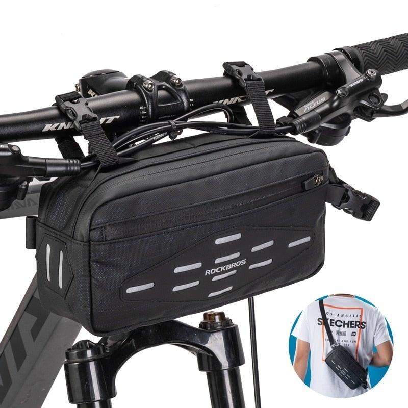 Multi-Purpose Handlebar and Frame Bag with Shoulder Strap
