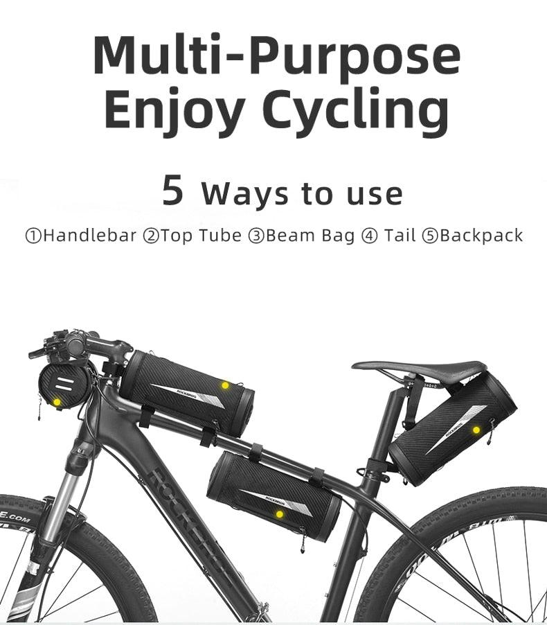 Multi-Purpose Handlebar and Frame Bag with Shoulder Strap