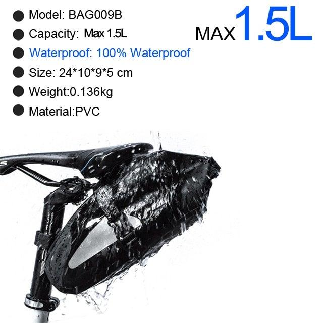 13L Waterproof Foldable Rear Trunk Bike Bag for Bikepacking