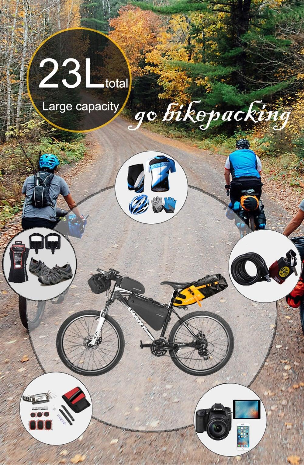 13L Waterproof Foldable Rear Trunk Bike Bag for Bikepacking