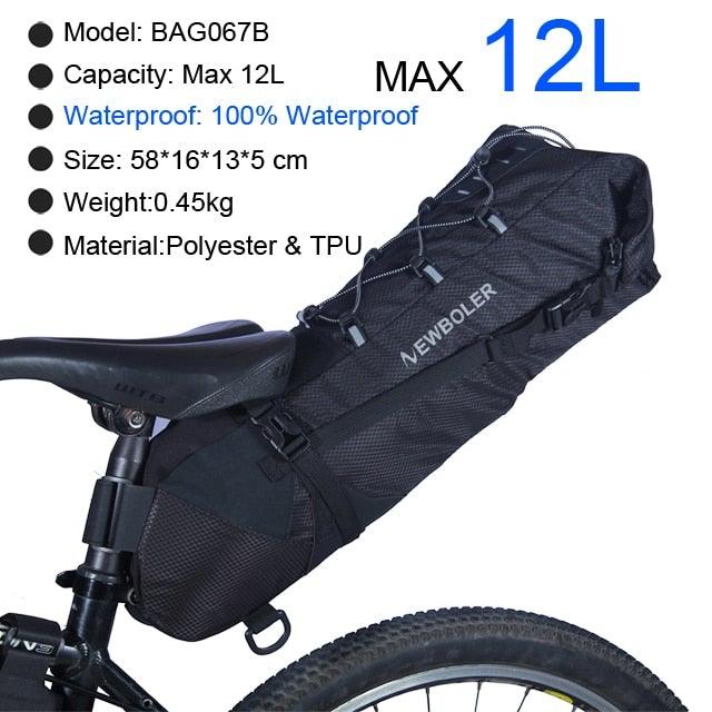 13L Waterproof Foldable Rear Trunk Bike Bag for Bikepacking