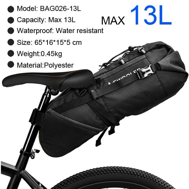 13L Waterproof Foldable Rear Trunk Bike Bag for Bikepacking
