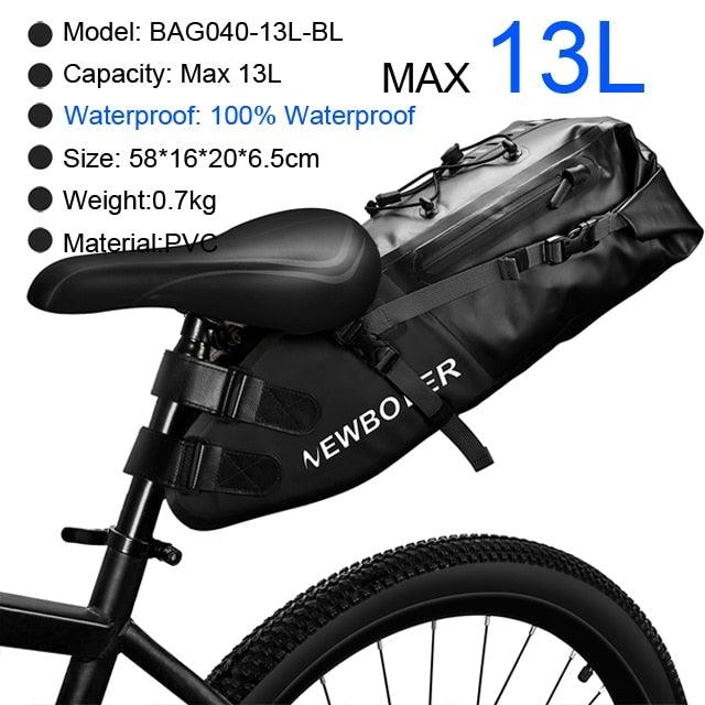 13L Waterproof Foldable Rear Trunk Bike Bag for Bikepacking