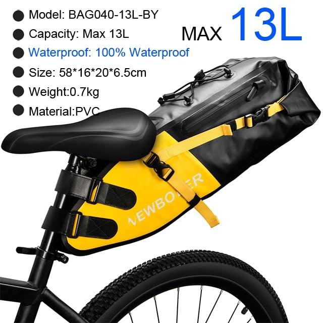 13L Waterproof Foldable Rear Trunk Bike Bag for Bikepacking