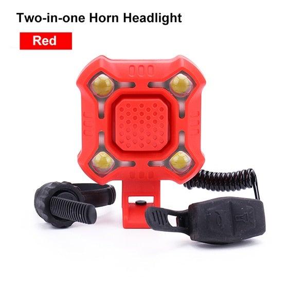 4 Lamp Cycling Light with Electric Horn & Alarm - Waterproof LED