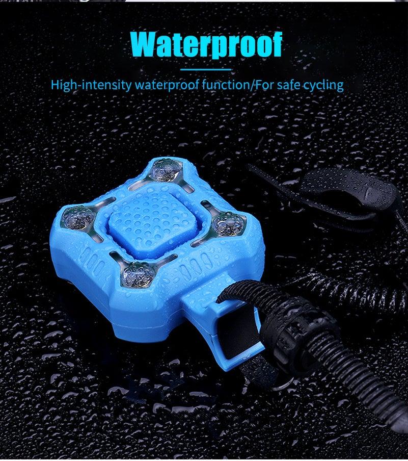 4 Lamp Cycling Light with Electric Horn & Alarm - Waterproof LED