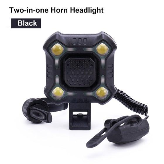 4 Lamp Cycling Light with Electric Horn & Alarm - Waterproof LED