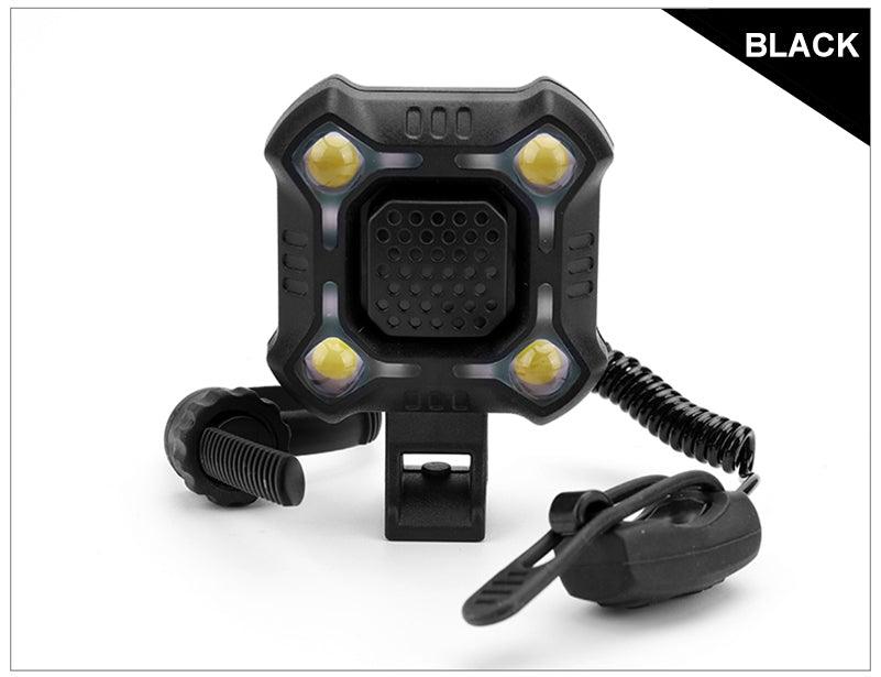 4 Lamp Cycling Light with Electric Horn & Alarm - Waterproof LED