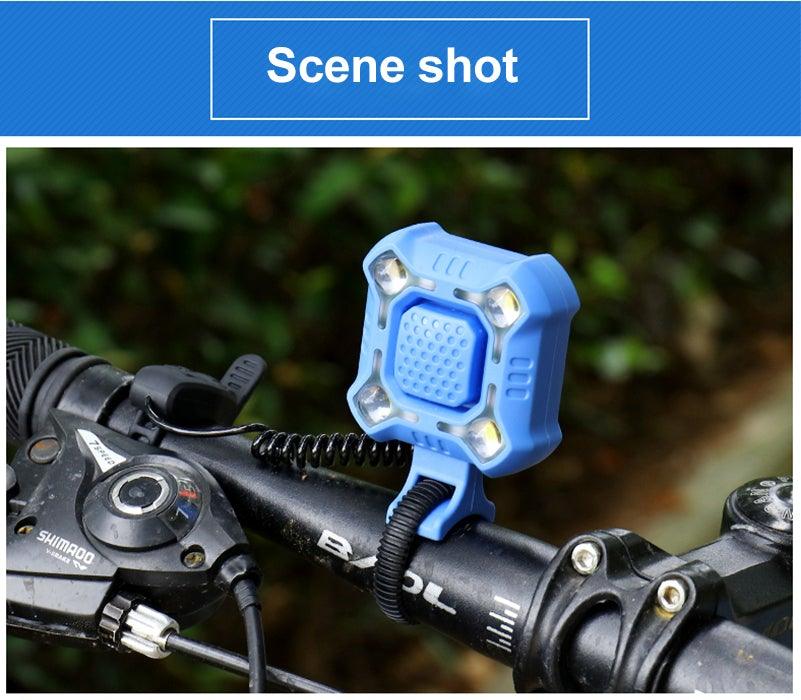 4 Lamp Cycling Light with Electric Horn & Alarm - Waterproof LED