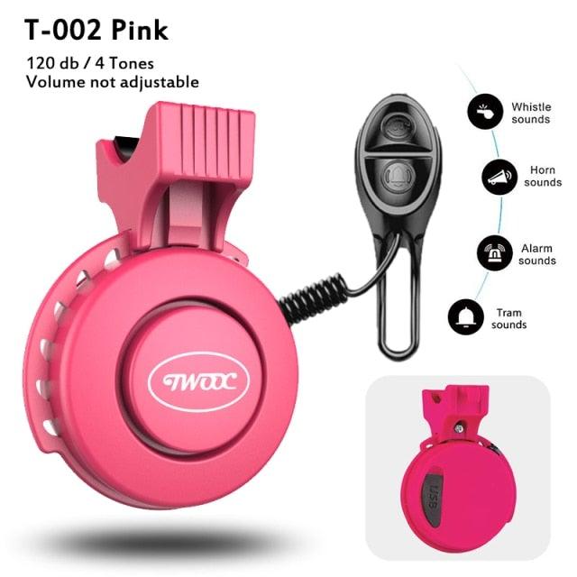Electric Bike Horn for Kids - USB Rechargeable 120dB Loud Speaker