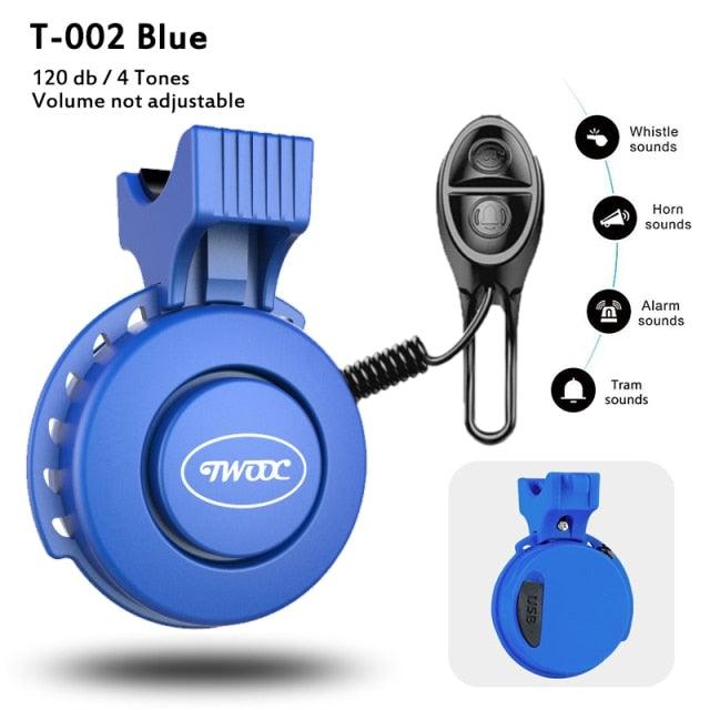 Electric Bike Horn for Kids - USB Rechargeable 120dB Loud Speaker