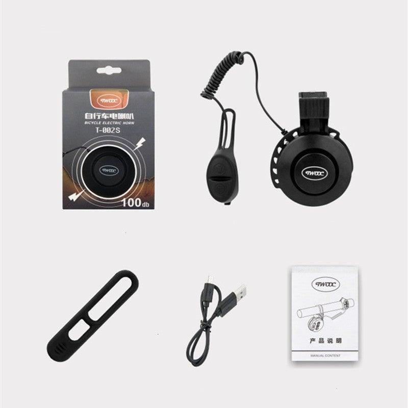 Electric Bike Horn for Kids - USB Rechargeable 120dB Loud Speaker