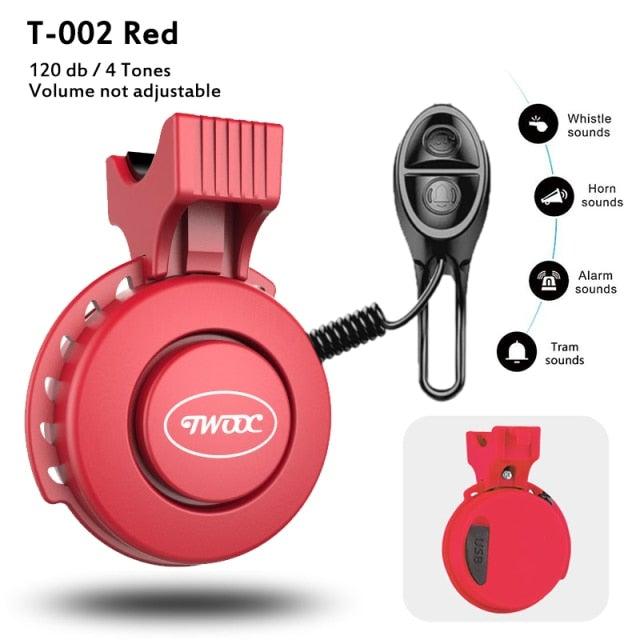 Electric Bike Horn for Kids - USB Rechargeable 120dB Loud Speaker