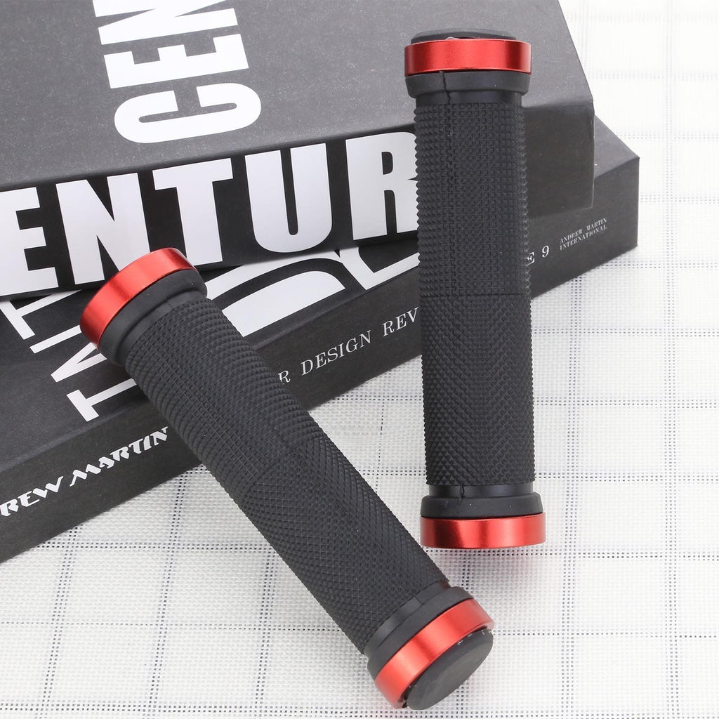 Anti-Slip Rubber Mountain Bike Handlebar Grips with Aluminum Lock