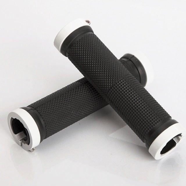 Anti-Slip Rubber Mountain Bike Handlebar Grips with Aluminum Lock