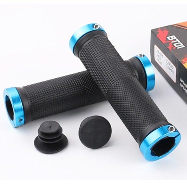 Anti-Slip Rubber Mountain Bike Handlebar Grips with Aluminum Lock