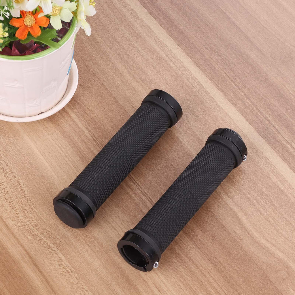 Anti-Slip Rubber Mountain Bike Handlebar Grips with Aluminum Lock