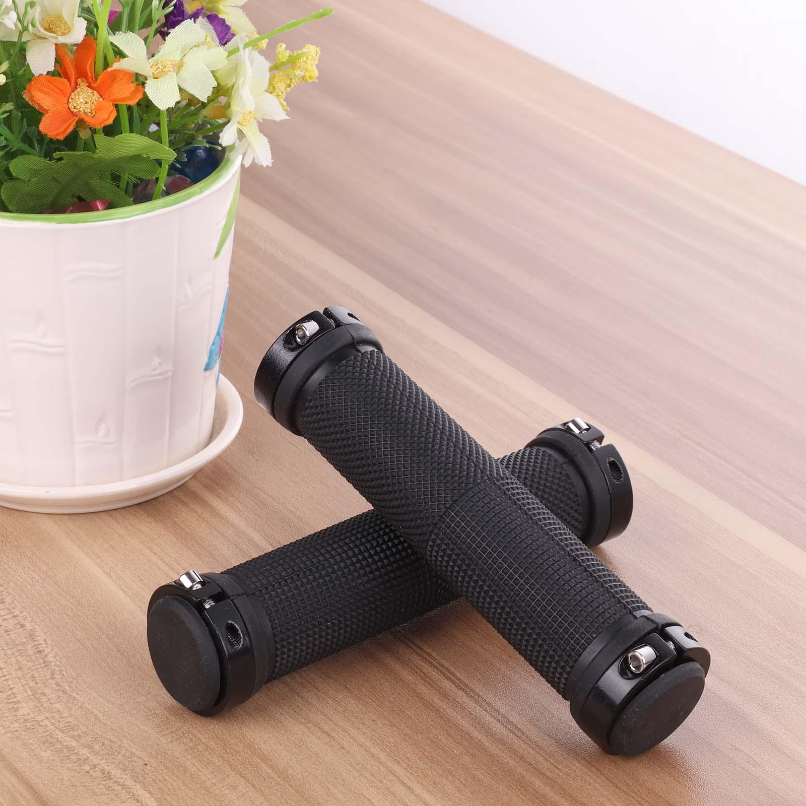 Anti-Slip Rubber Mountain Bike Handlebar Grips with Aluminum Lock