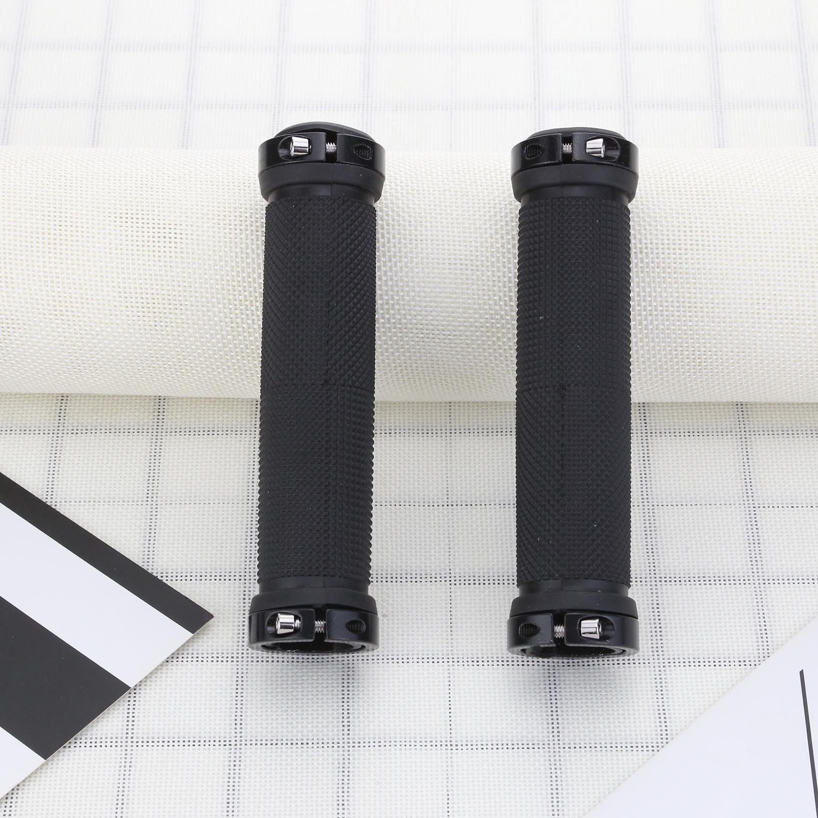 Anti-Slip Rubber Mountain Bike Handlebar Grips with Aluminum Lock