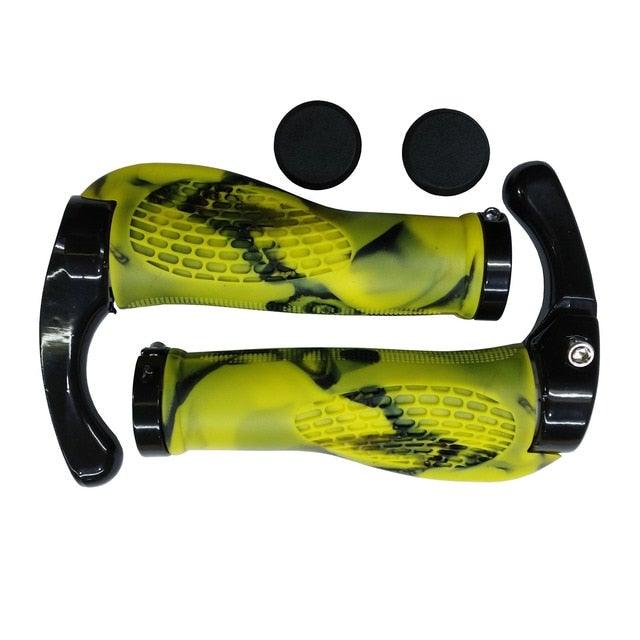 Ergonomic Shock-Absorbing Bike Grips with Aluminum Alloy Rings