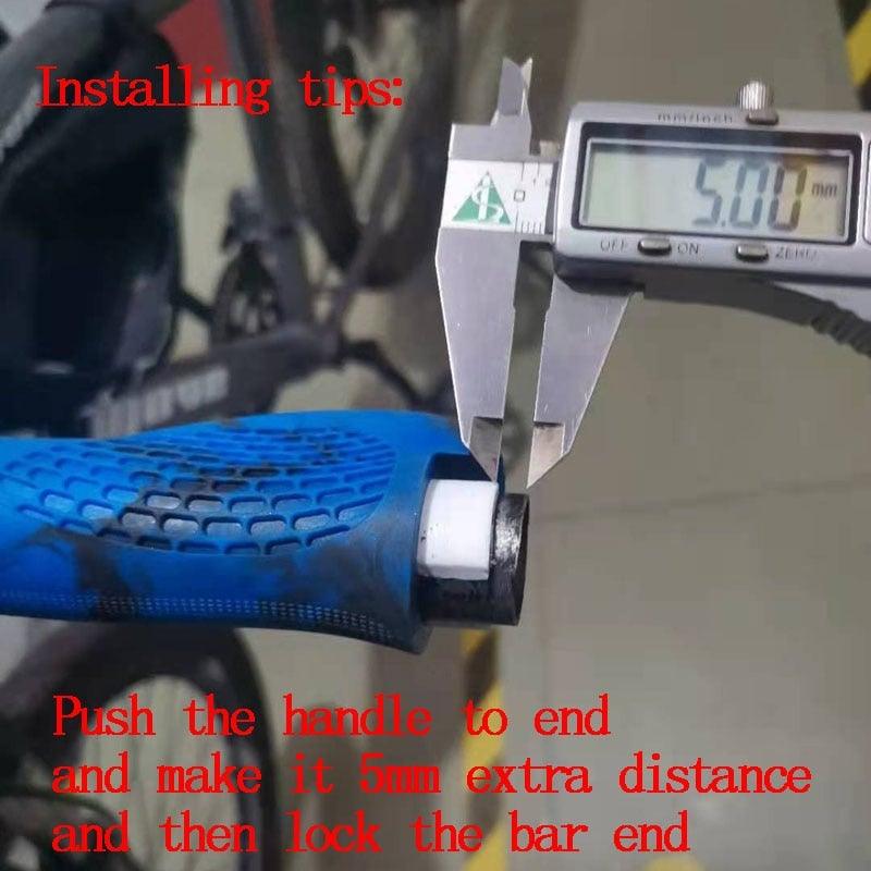 Ergonomic Shock-Absorbing Bike Grips with Aluminum Alloy Rings