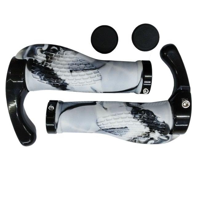 Ergonomic Shock-Absorbing Bike Grips with Aluminum Alloy Rings
