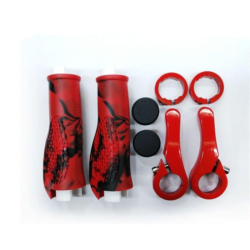 Ergonomic Shock-Absorbing Bike Grips with Aluminum Alloy Rings
