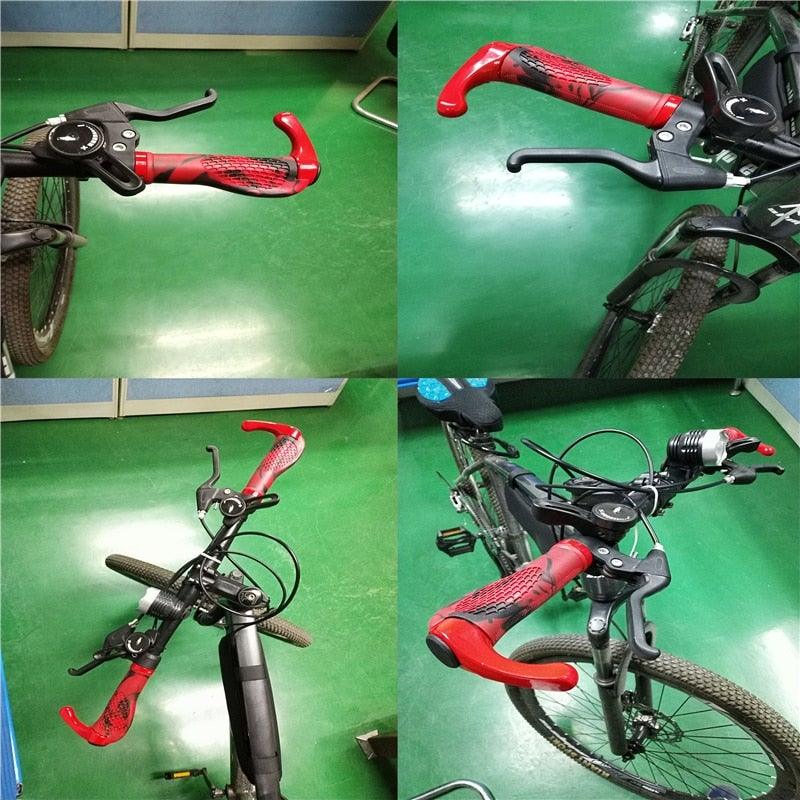 Ergonomic Shock-Absorbing Bike Grips with Aluminum Alloy Rings