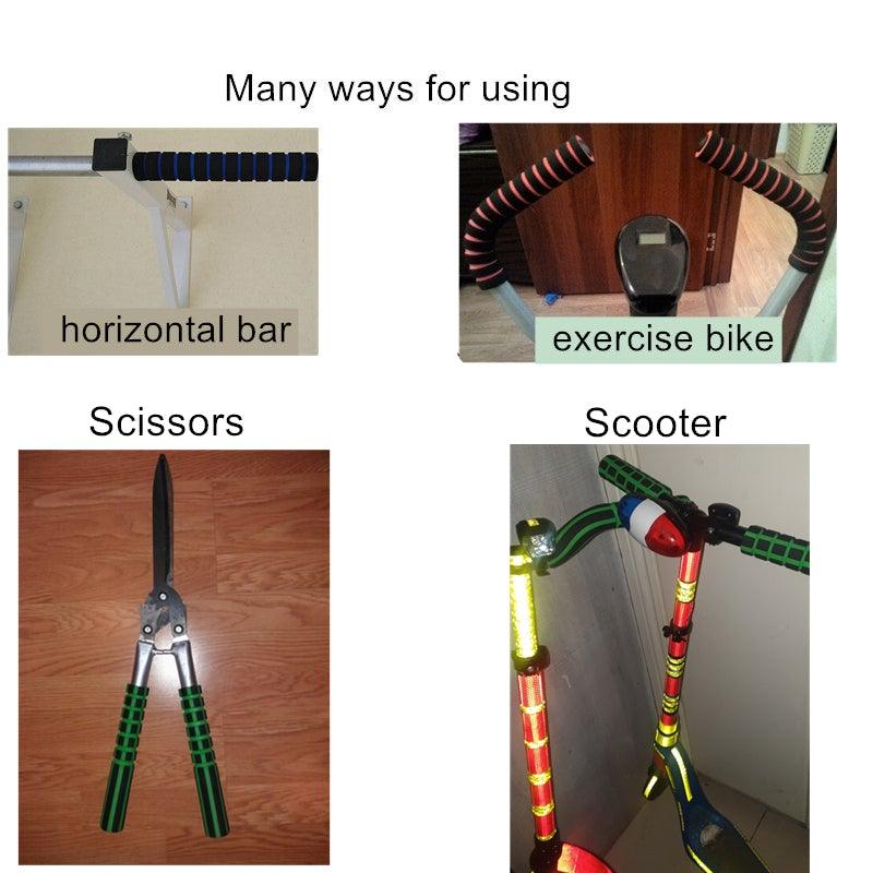Long Length Mountain Bike Handlebar Grips, Soft Non-Slip Foam