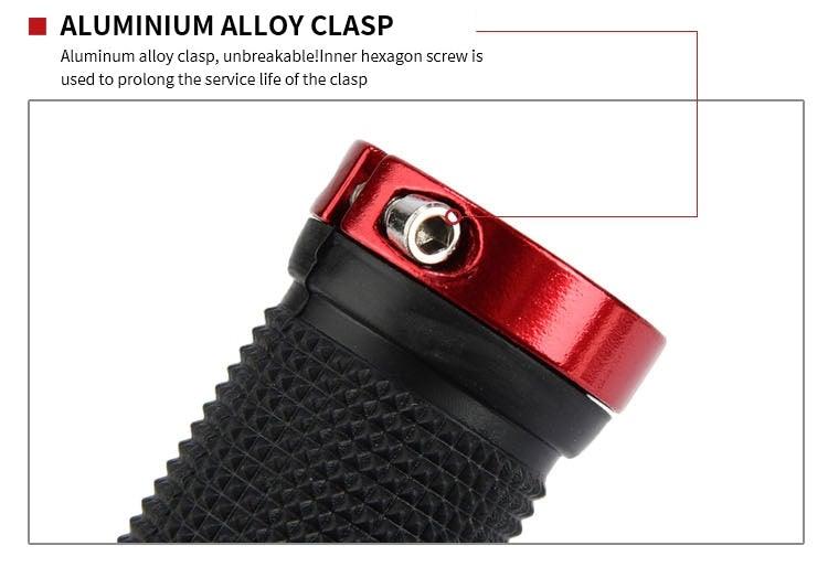 Geometric Non-Slip Silica Gel Bike Grips with Aluminum Lock
