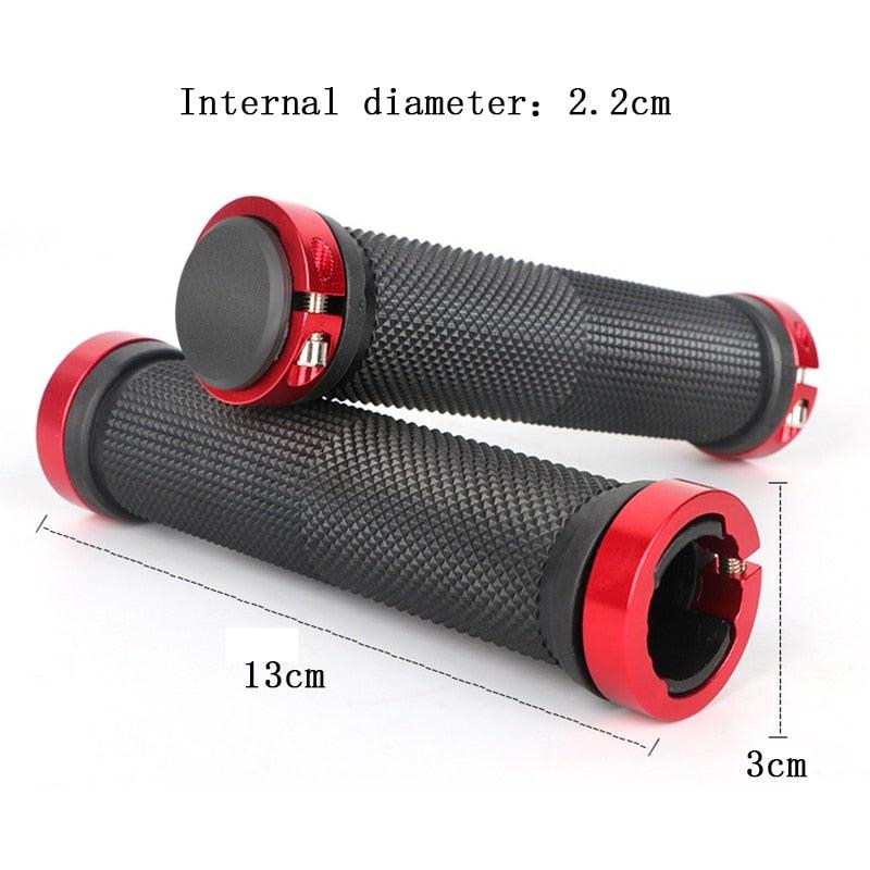 Geometric Non-Slip Silica Gel Bike Grips with Aluminum Lock