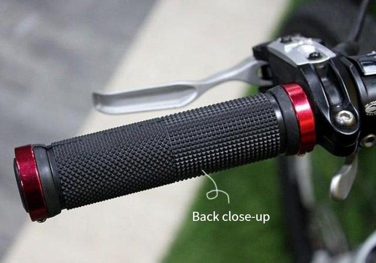 Geometric Non-Slip Silica Gel Bike Grips with Aluminum Lock