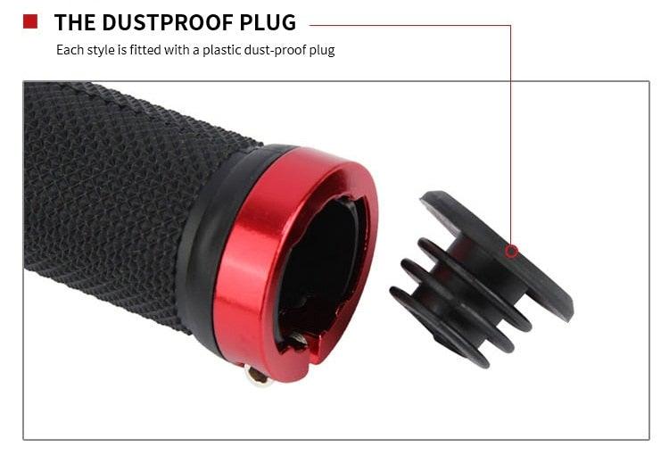 Geometric Non-Slip Silica Gel Bike Grips with Aluminum Lock