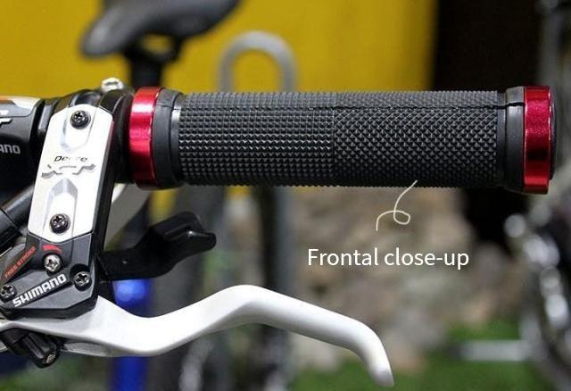 Geometric Non-Slip Silica Gel Bike Grips with Aluminum Lock