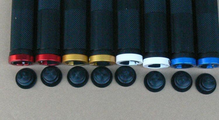 Geometric Non-Slip Silica Gel Bike Grips with Aluminum Lock