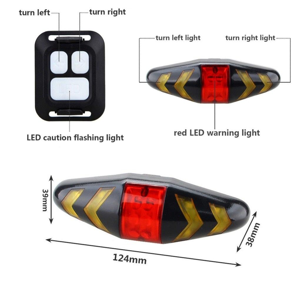 Wireless Remote Control Bike Turn Signal LED Tail Light Set
