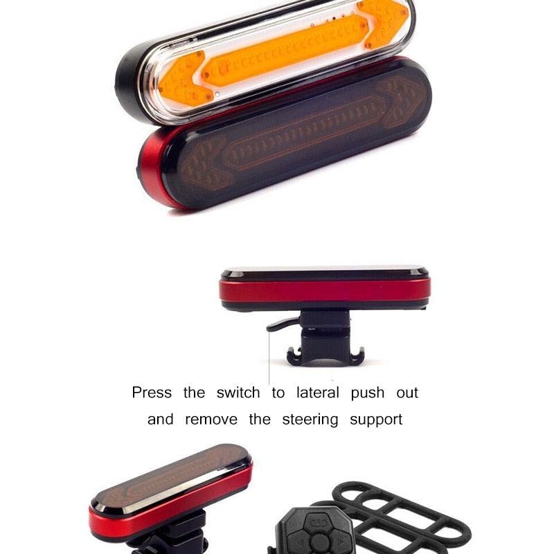 Wireless Remote Control LED Bike Tail Light with Turn Signals