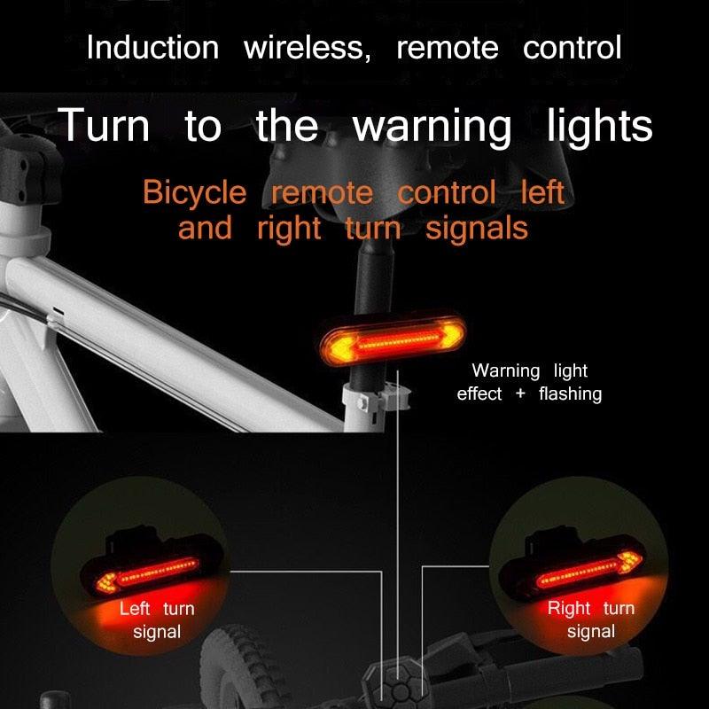 Wireless Remote Control LED Bike Tail Light with Turn Signals